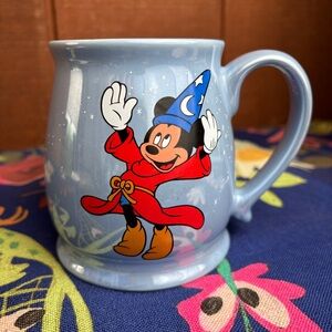 Disney Fantasia Mickey Mouse Sorcerers Apprentice Blue Mug